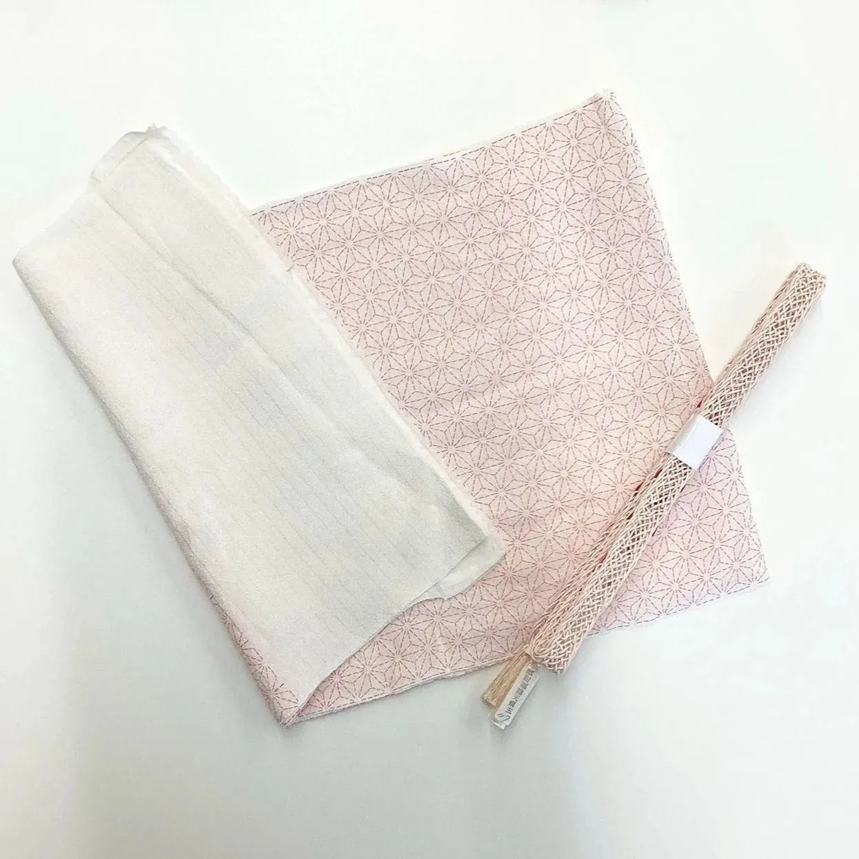 7881# Japanese Kimono Accessory Summer Obiage and Obijime 2-piece Set Silk
