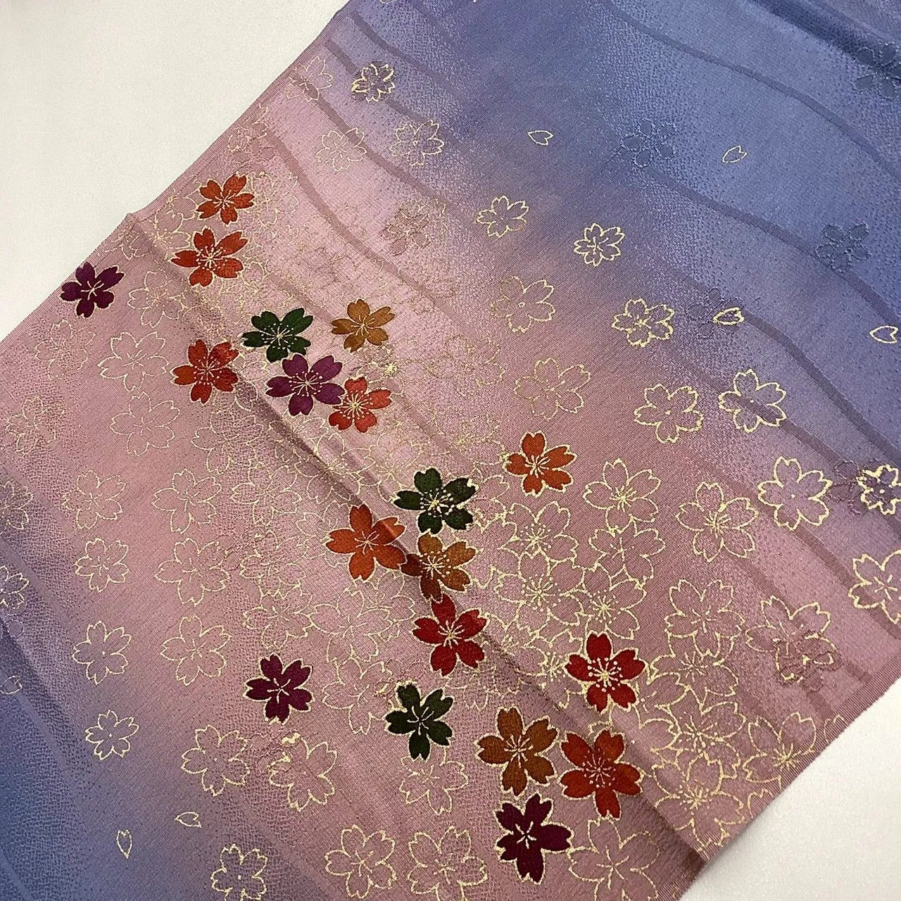 7884# Japanese Kimono Accessory Vintage Obiage and Obijime 2-piece Set Silk