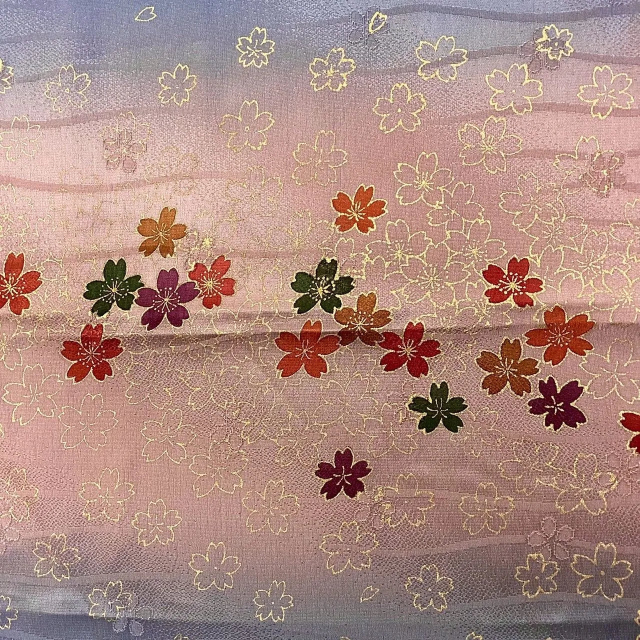 7884# Japanese Kimono Accessory Vintage Obiage and Obijime 2-piece Set Silk