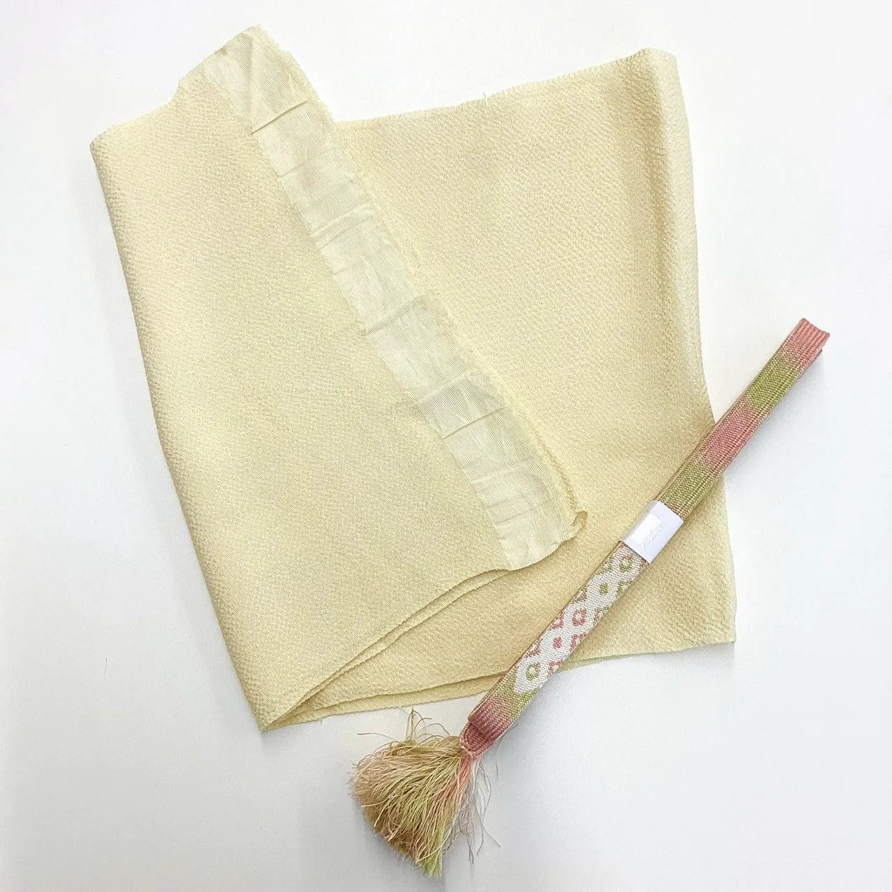 7885# Japanese Kimono Accessory Vintage Obiage and Obijime 2-piece Set Silk