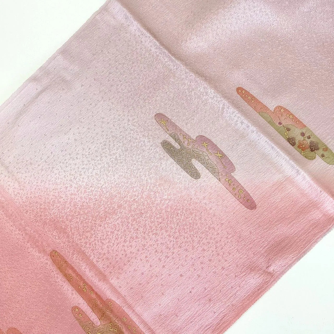7911# Japanese Kimono Accessory Vintage Obiage and Obijime 2-piece Set Silk