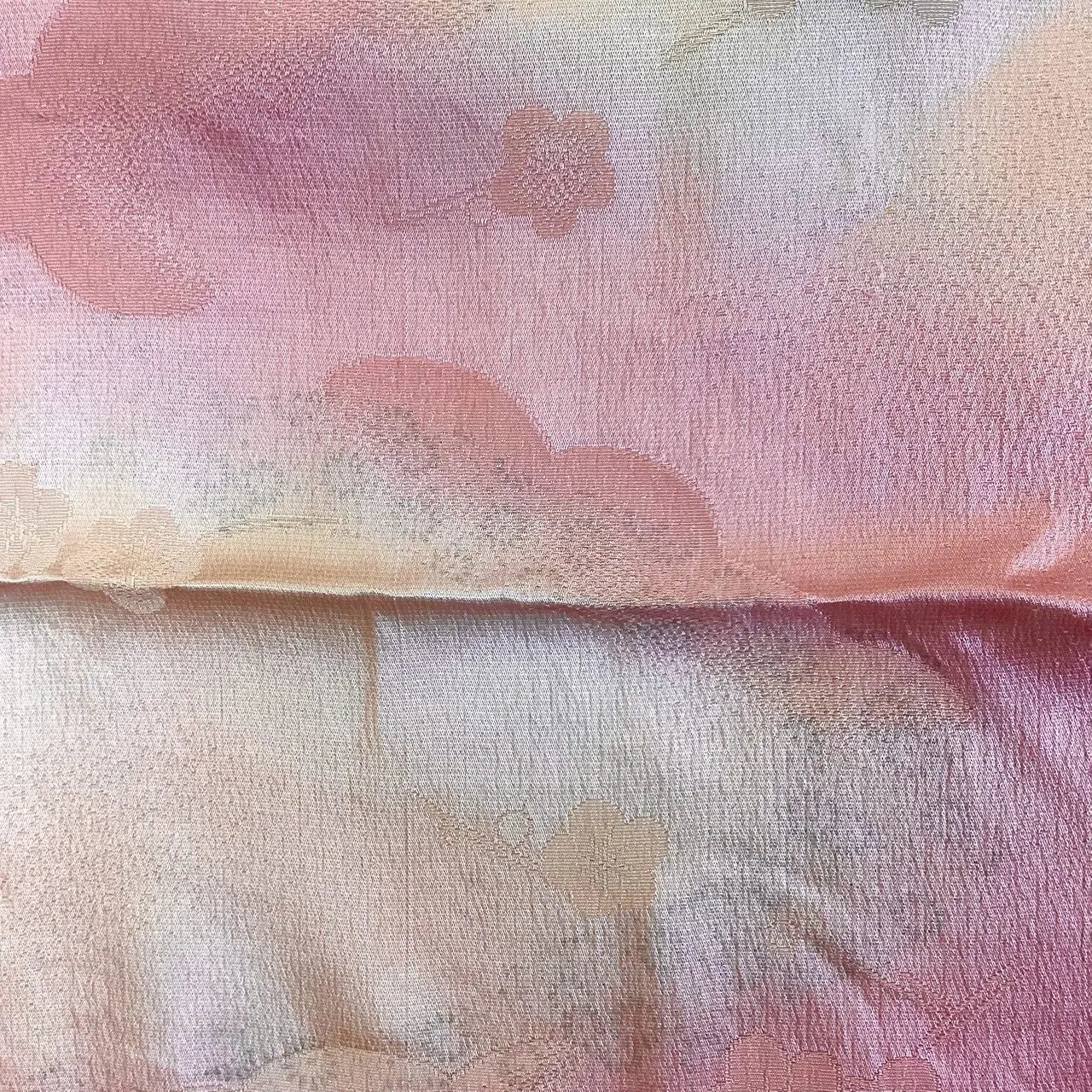 7913# Japanese Kimono Accessory Vintage Obiage and Obijime 2-piece Set Silk