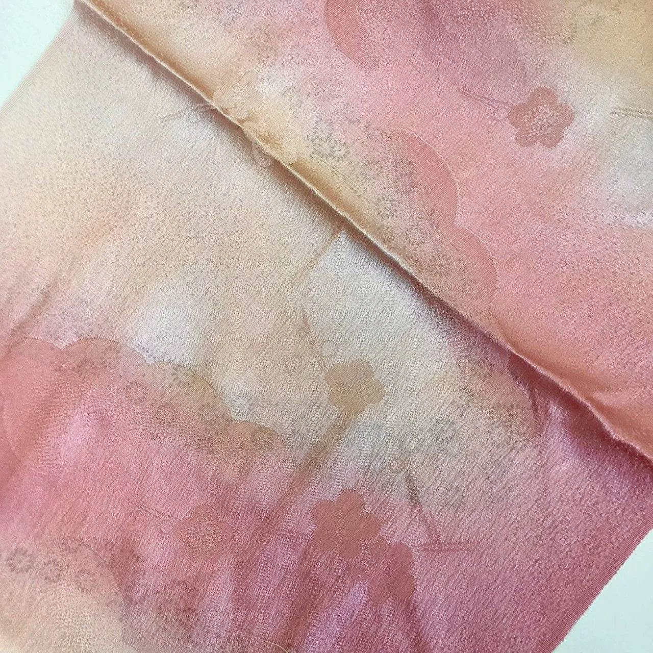 7913# Japanese Kimono Accessory Vintage Obiage and Obijime 2-piece Set Silk