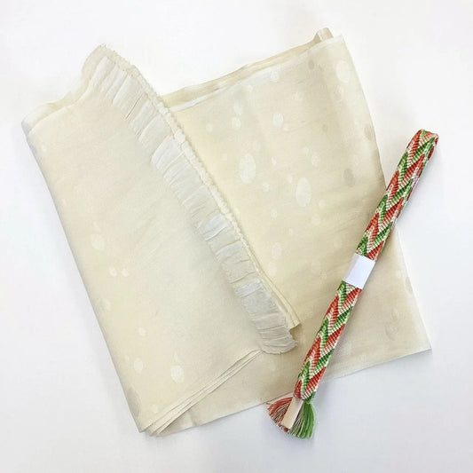 7920# Japanese Kimono Accessory Vintage Obiage and Obijime 2-piece Set Silk