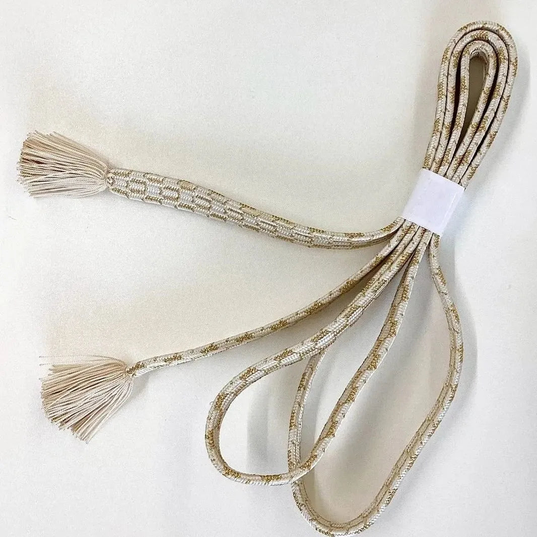 7891# Japanese Kimono Accessory Vintage Obiage and Obijime 2-piece Set Silk