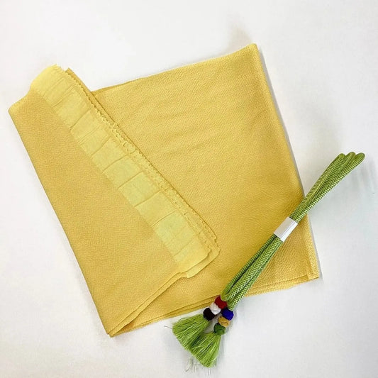 7892# Japanese Kimono Accessory Vintage Obiage and Obijime 2-piece Set Silk