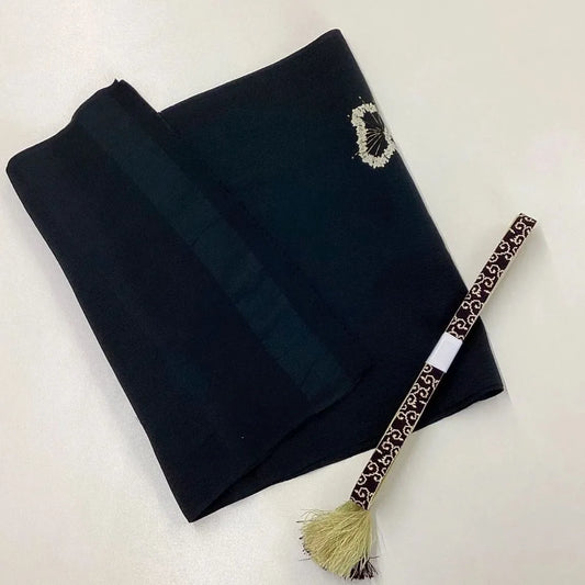 7902# Japanese Kimono Accessory Vintage Obiage and Obijime 2-piece Set Silk