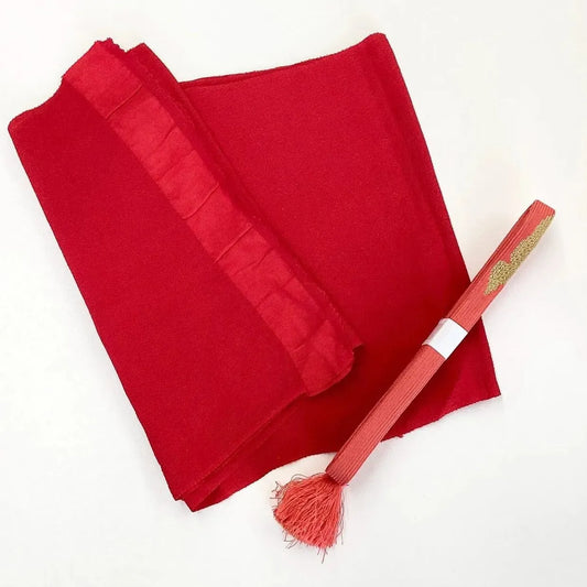 7910# Japanese Kimono Accessory Vintage Obiage and Obijime 2-piece Set Silk