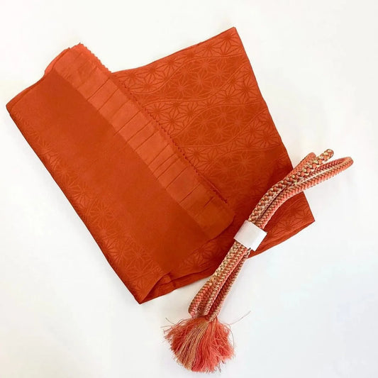 7912# Japanese Kimono Accessory Vintage Obiage and Obijime 2-piece Set Silk