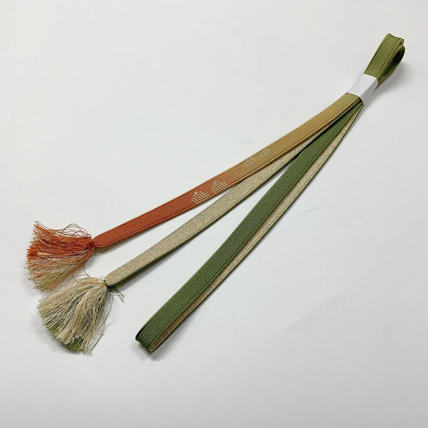 7921# Japanese Kimono Accessory Vintage Obiage and Obijime 2-piece Set Silk