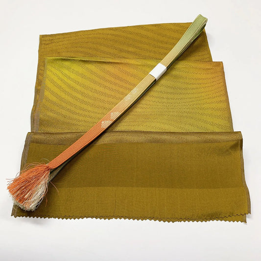 7921# Japanese Kimono Accessory Vintage Obiage and Obijime 2-piece Set Silk