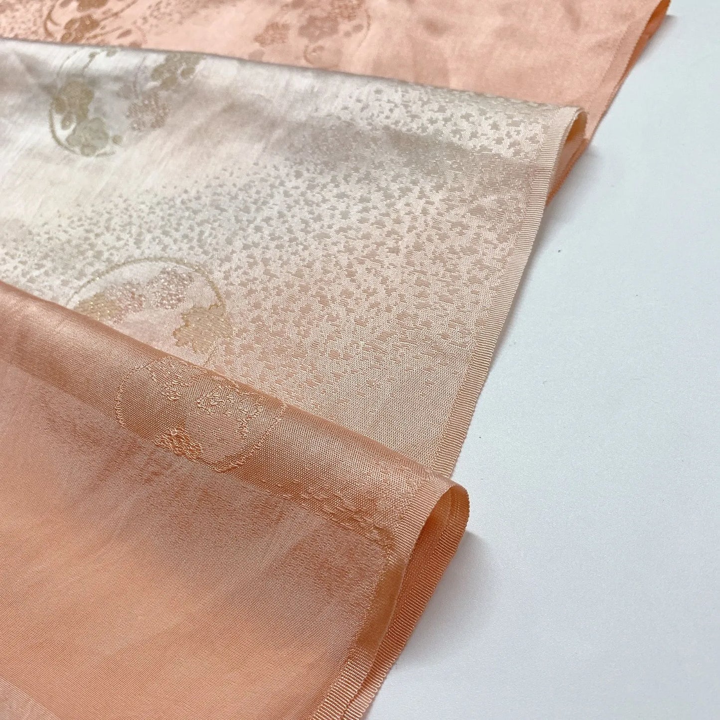 7929# Japanese Kimono Accessory Vintage Obiage and Obijime 2-piece Set Silk