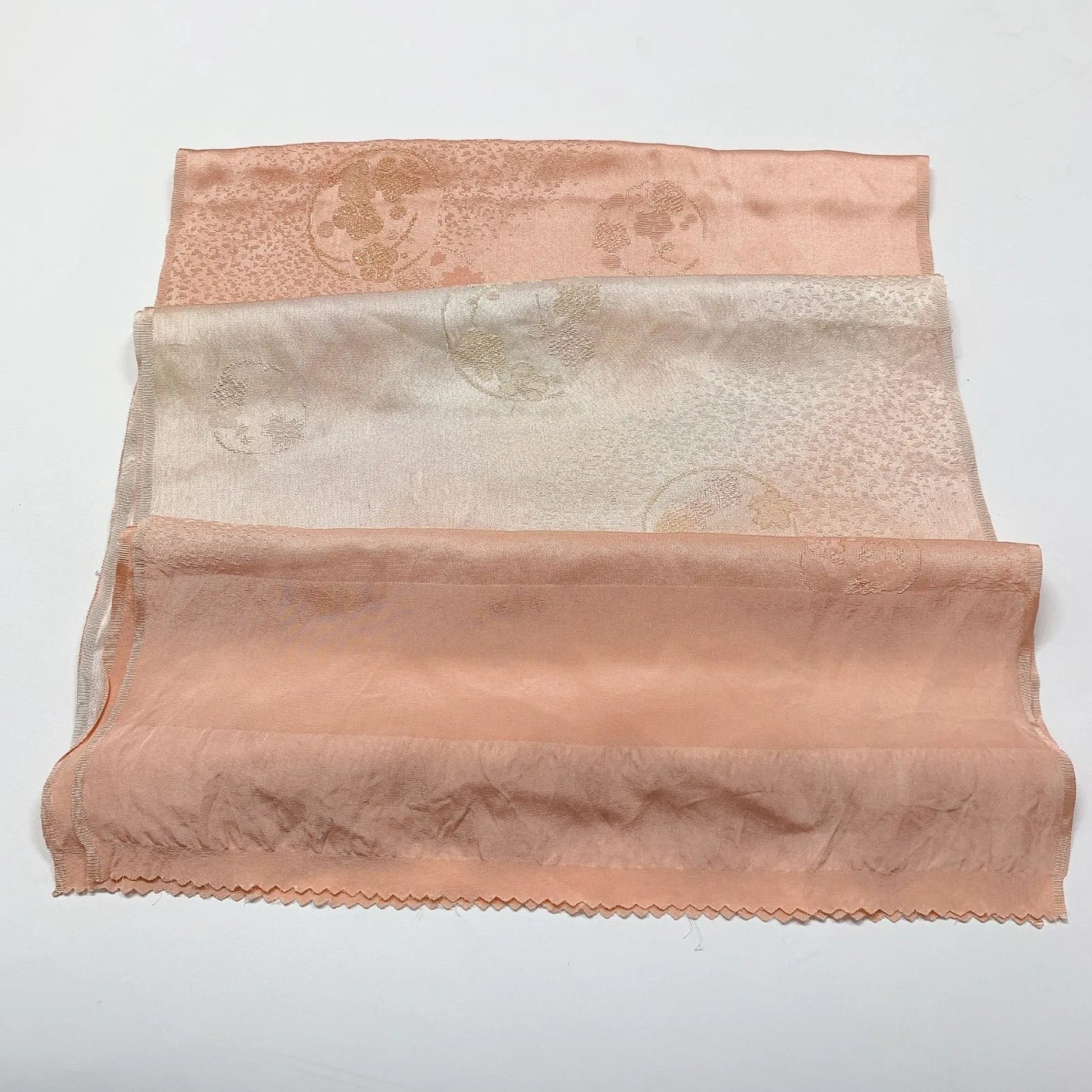 7929# Japanese Kimono Accessory Vintage Obiage and Obijime 2-piece Set Silk