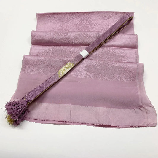 7922# Japanese Kimono Accessory Vintage Obiage and Obijime 2-piece Set Silk