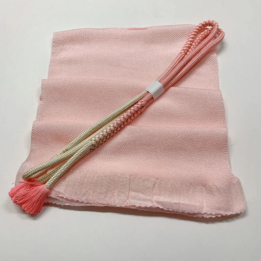 7926# Japanese Kimono Accessory Vintage Obiage and Obijime 2-piece Set Silk