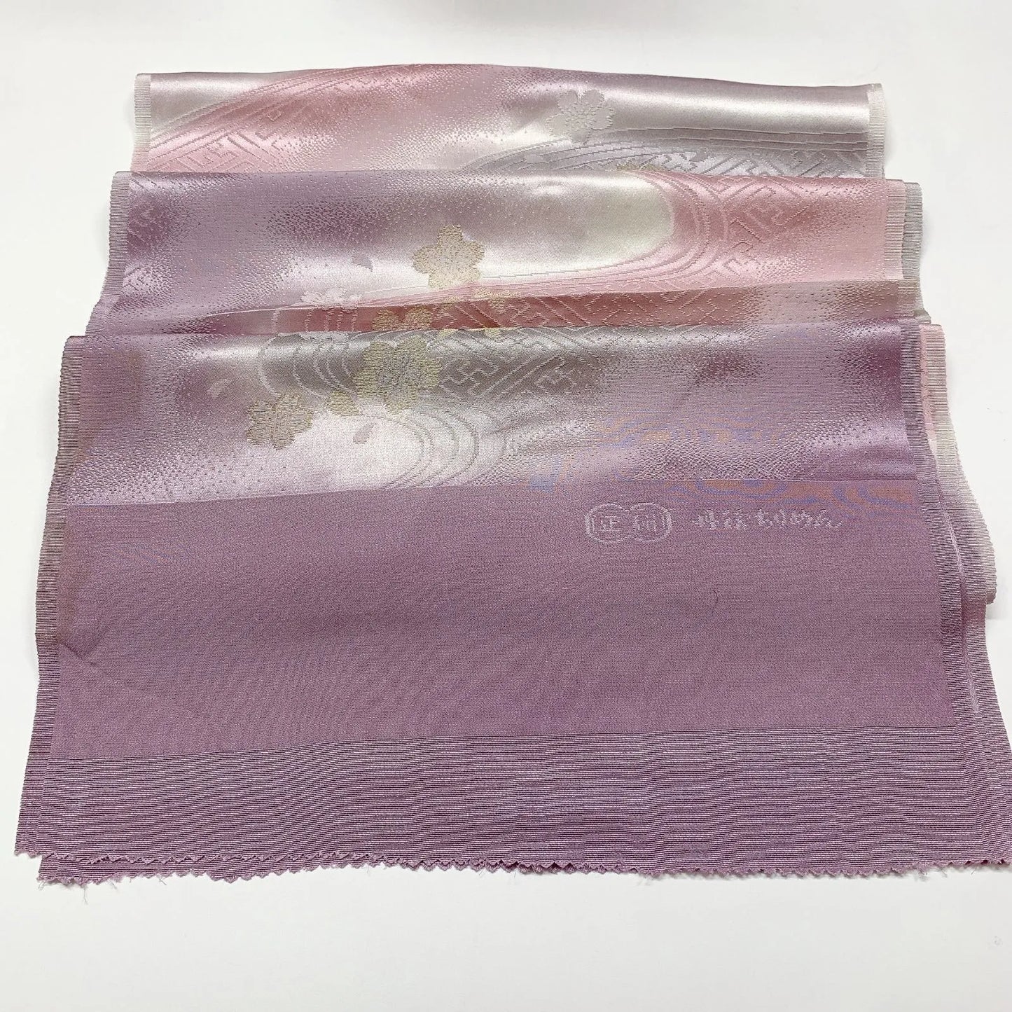 7943# Japanese Kimono Accessory Vintage Obiage and Obijime 2-piece Set Silk