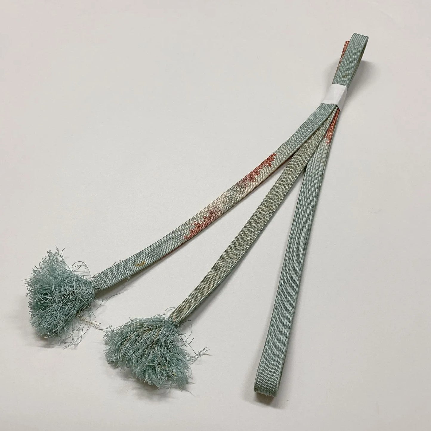 7951# Japanese Kimono Accessory Vintage Obiage and Obijime 2-piece Set Silk