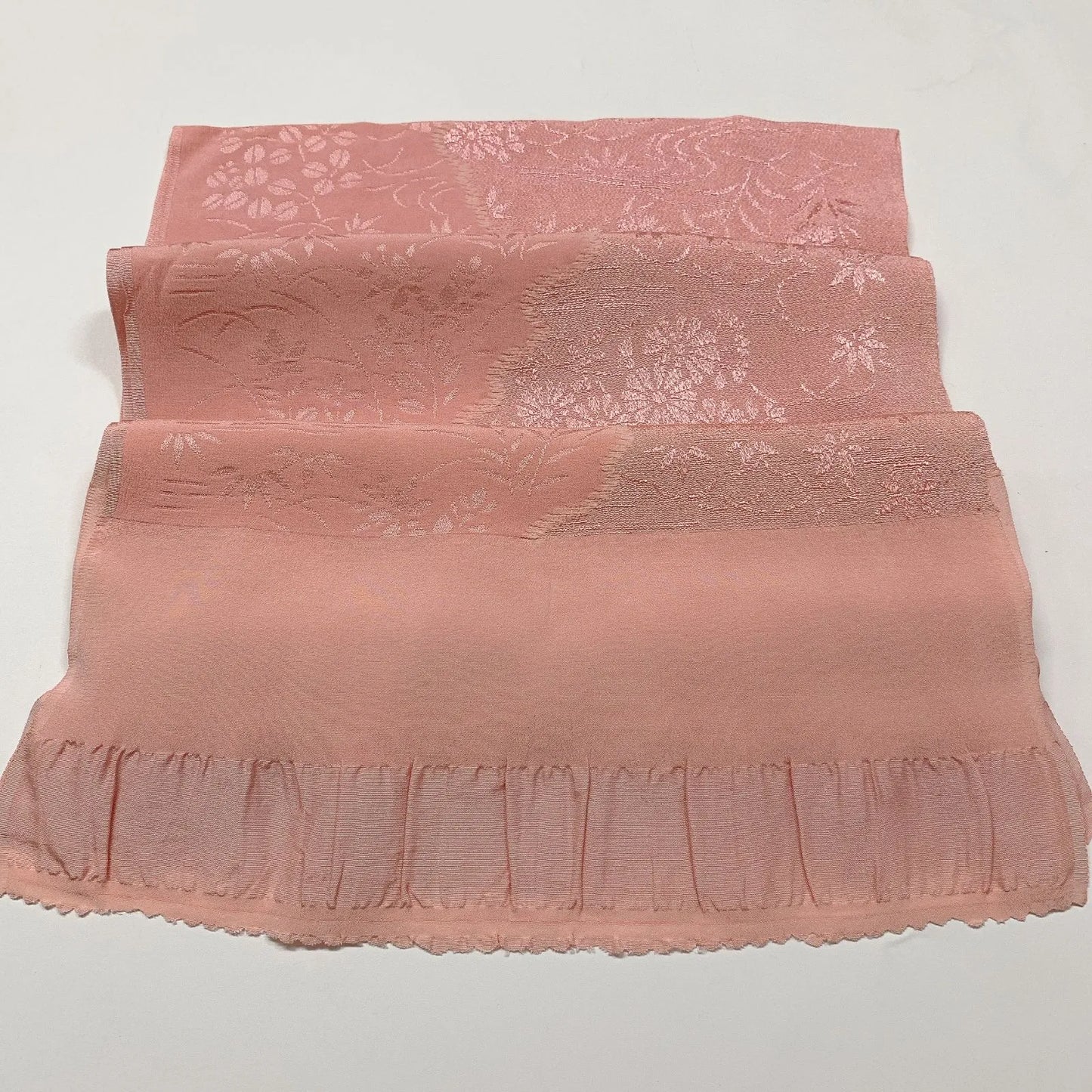 7957# Japanese Kimono Accessory Vintage Obiage and Obijime 2-piece Set Silk