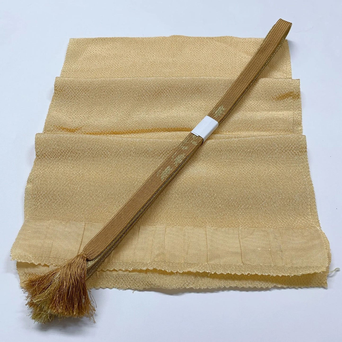 7958# Japanese Kimono Accessory Vintage Obiage and Obijime 2-piece Set Silk