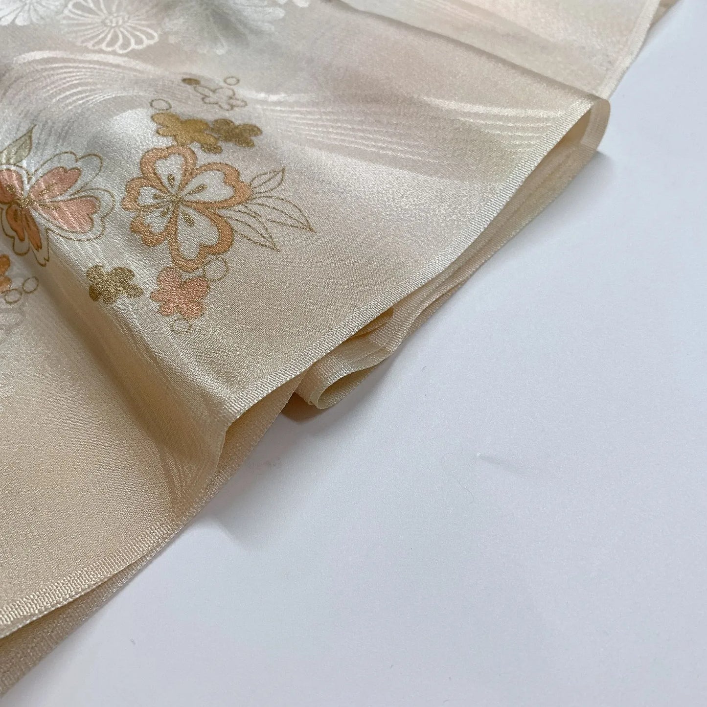 7961# Japanese Kimono Accessory Vintage Obiage and Obijime 2-piece Set Silk