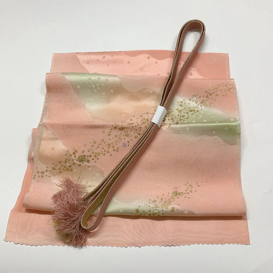 7962# Japanese Kimono Accessory Vintage Obiage and Obijime 2-piece Set Silk