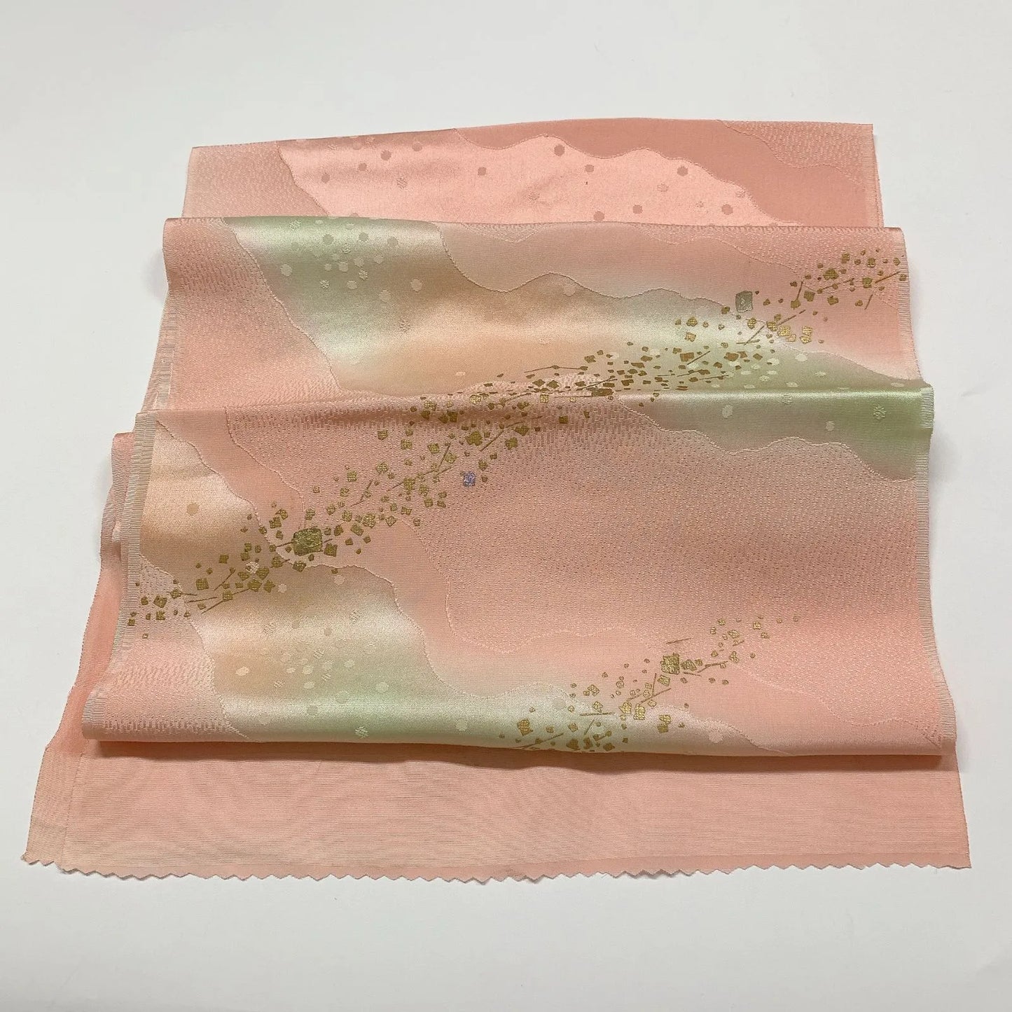 7962# Japanese Kimono Accessory Vintage Obiage and Obijime 2-piece Set Silk