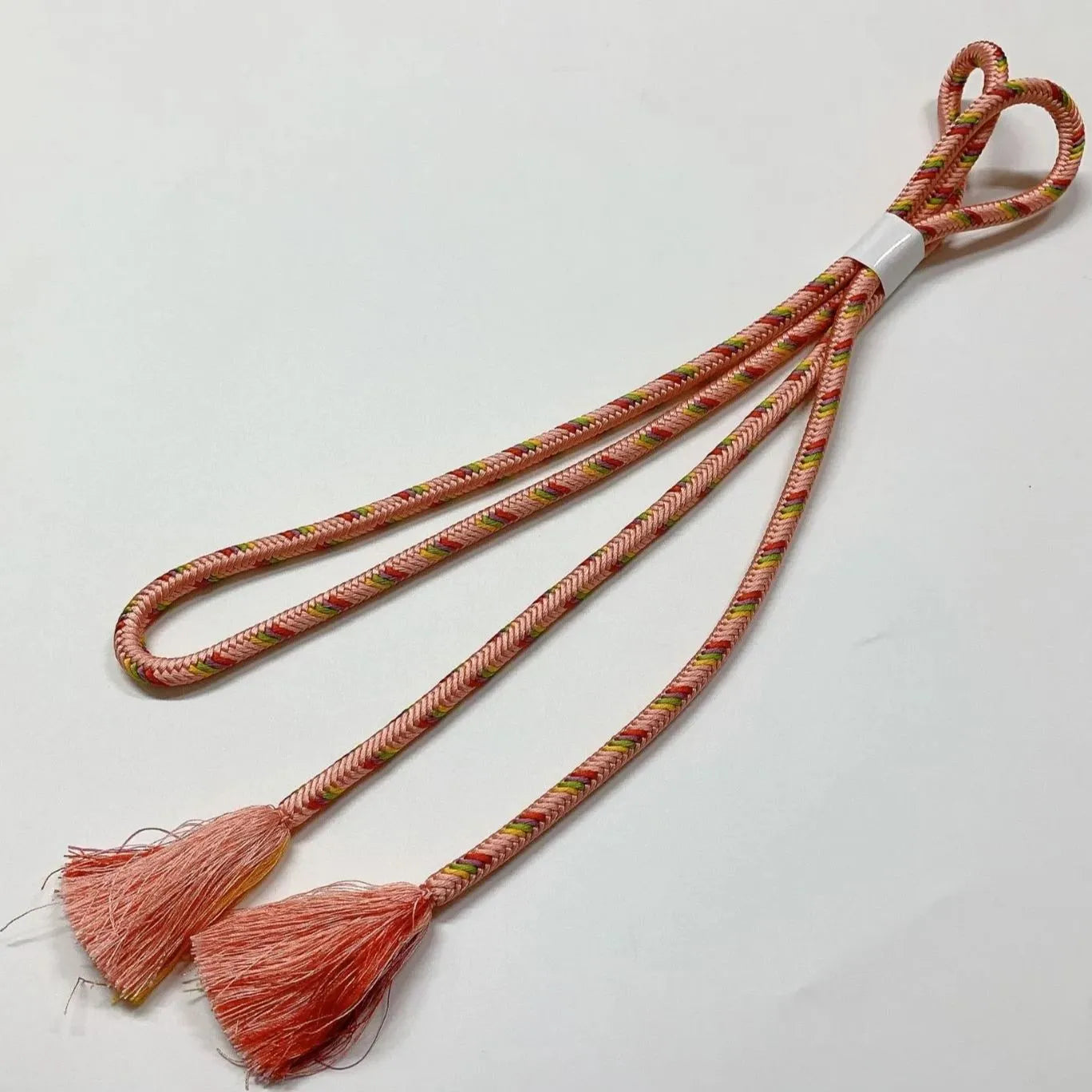 7936# Japanese Kimono Accessory Vintage Obiage and Obijime 2-piece Set Silk