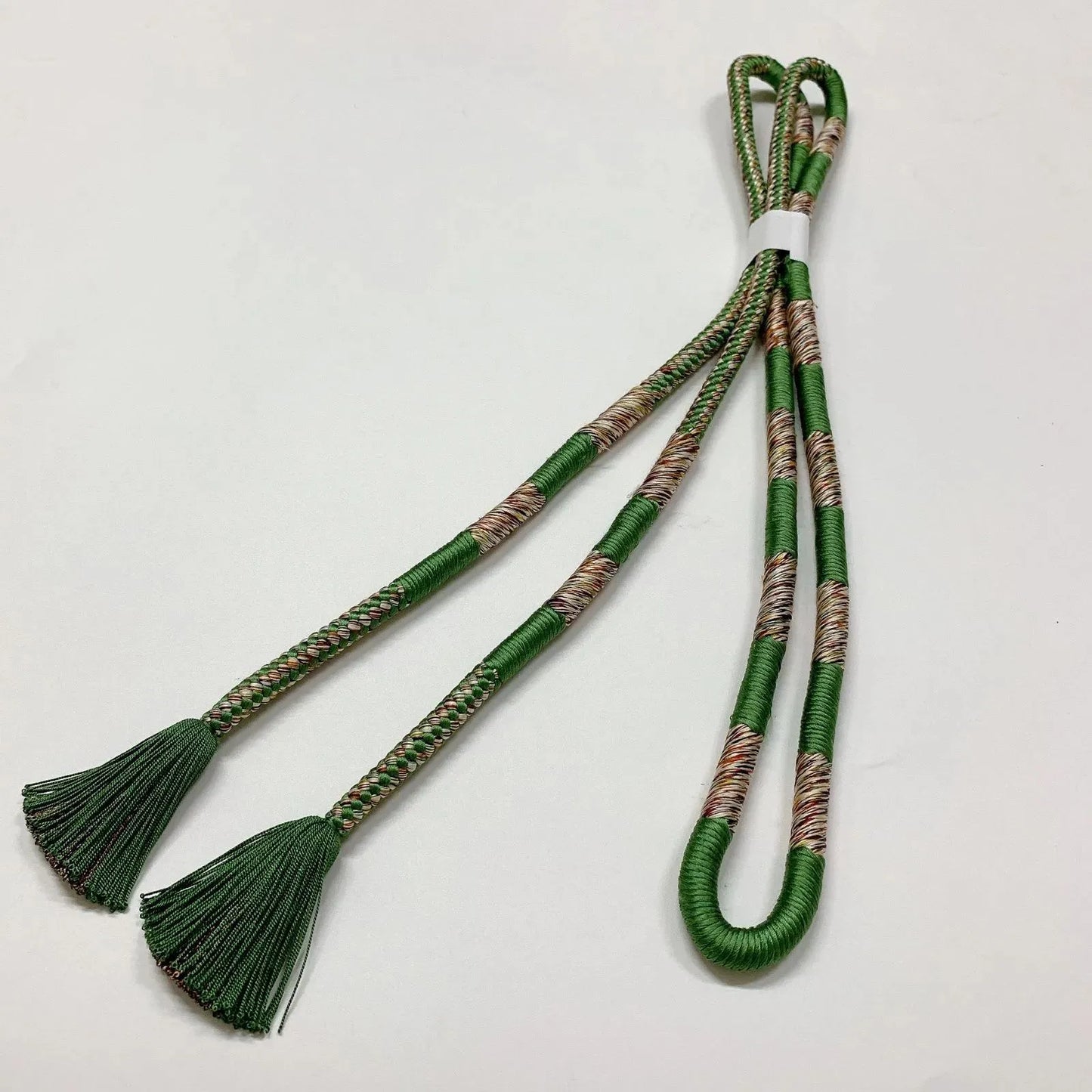 7942# Japanese Kimono Accessory Vintage Obiage and Obijime 2-piece Set Silk