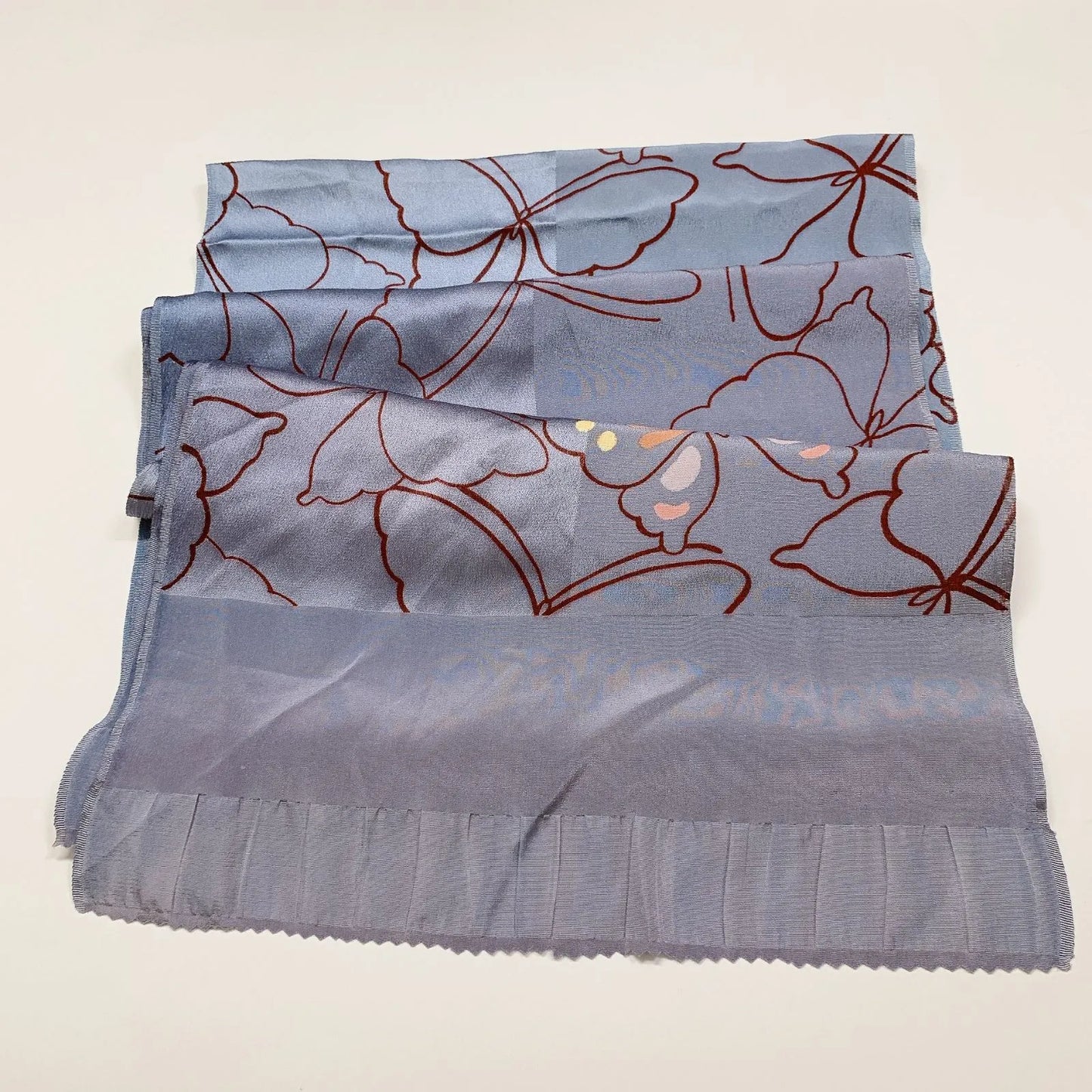 7968# Japanese Kimono Accessory Vintage Obiage and Obijime 2-piece Set Silk
