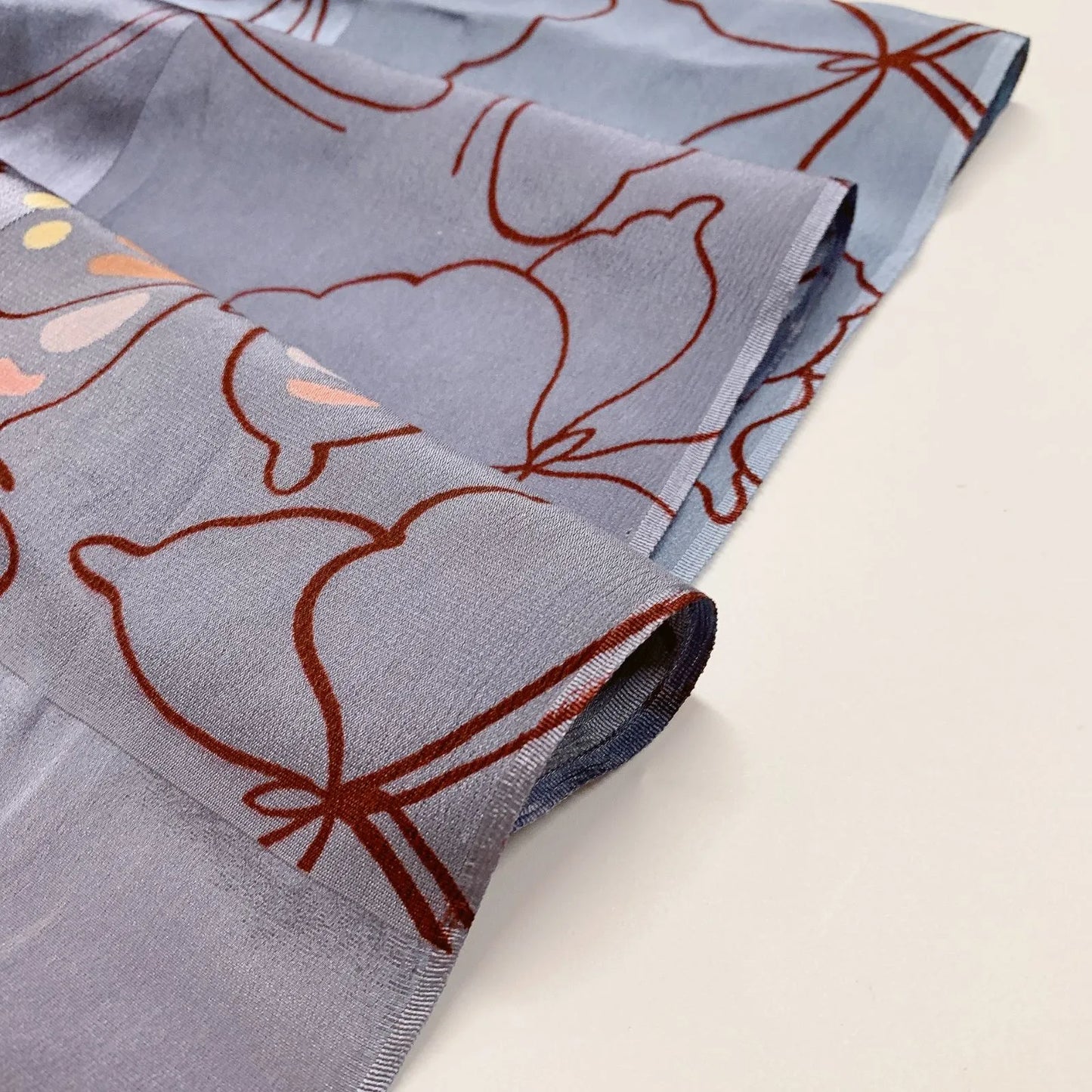 7968# Japanese Kimono Accessory Vintage Obiage and Obijime 2-piece Set Silk