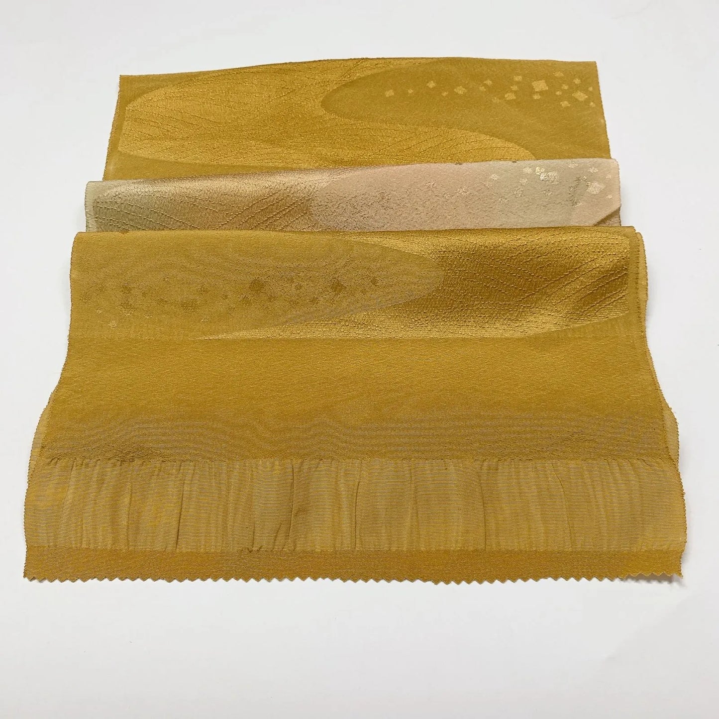 7970# Japanese Kimono Accessory Vintage Obiage and Obijime 2-piece Set Silk