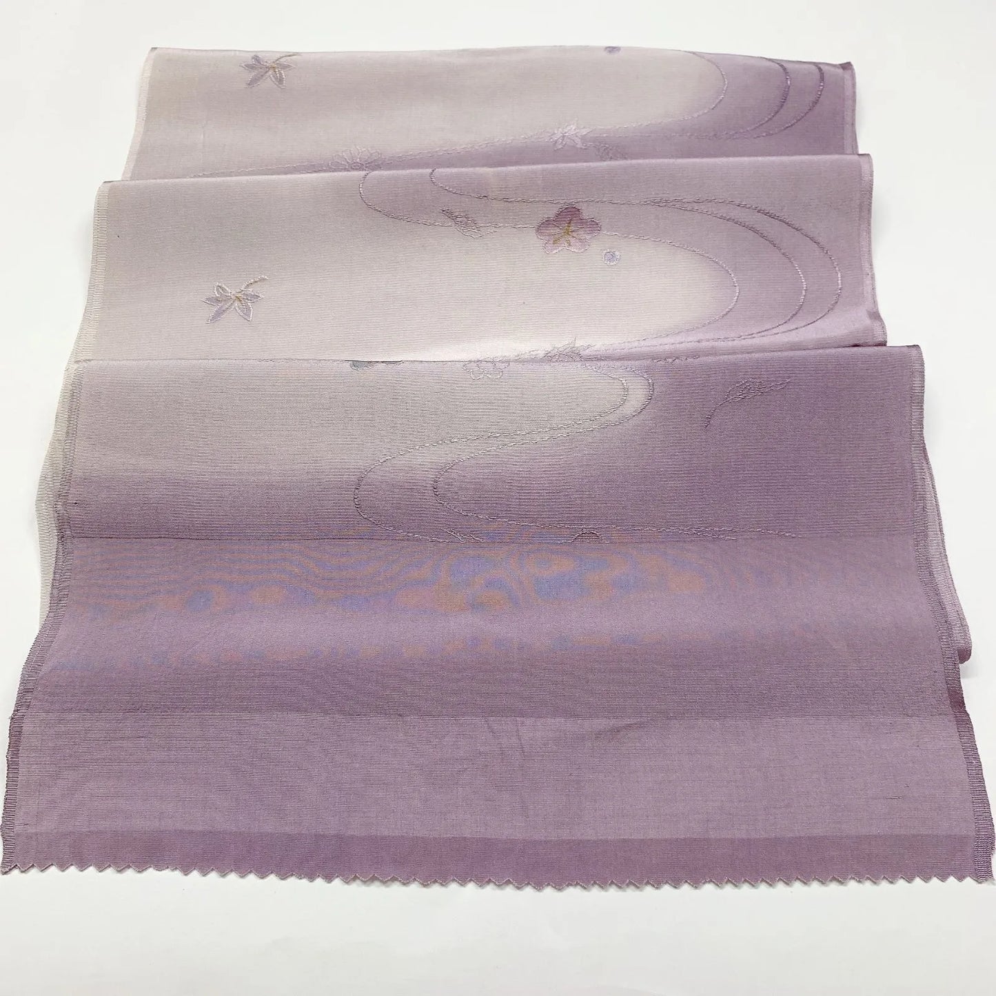 7973# Japanese Kimono Accessory Vintage Obiage and Obijime 2-piece Set Silk