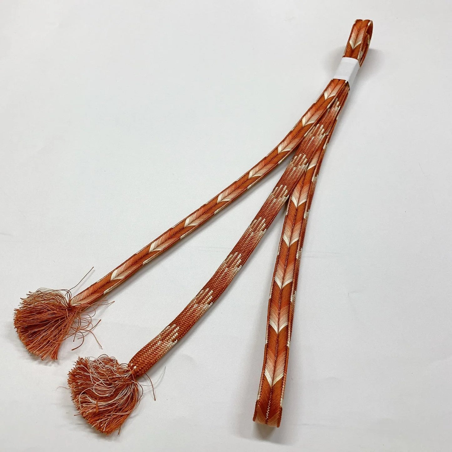 7975# Japanese Kimono Accessory Vintage Obiage and Obijime 2-piece Set Silk