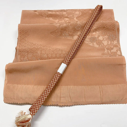 7979# Japanese Kimono Accessory Vintage Obiage and Obijime 2-piece Set Silk