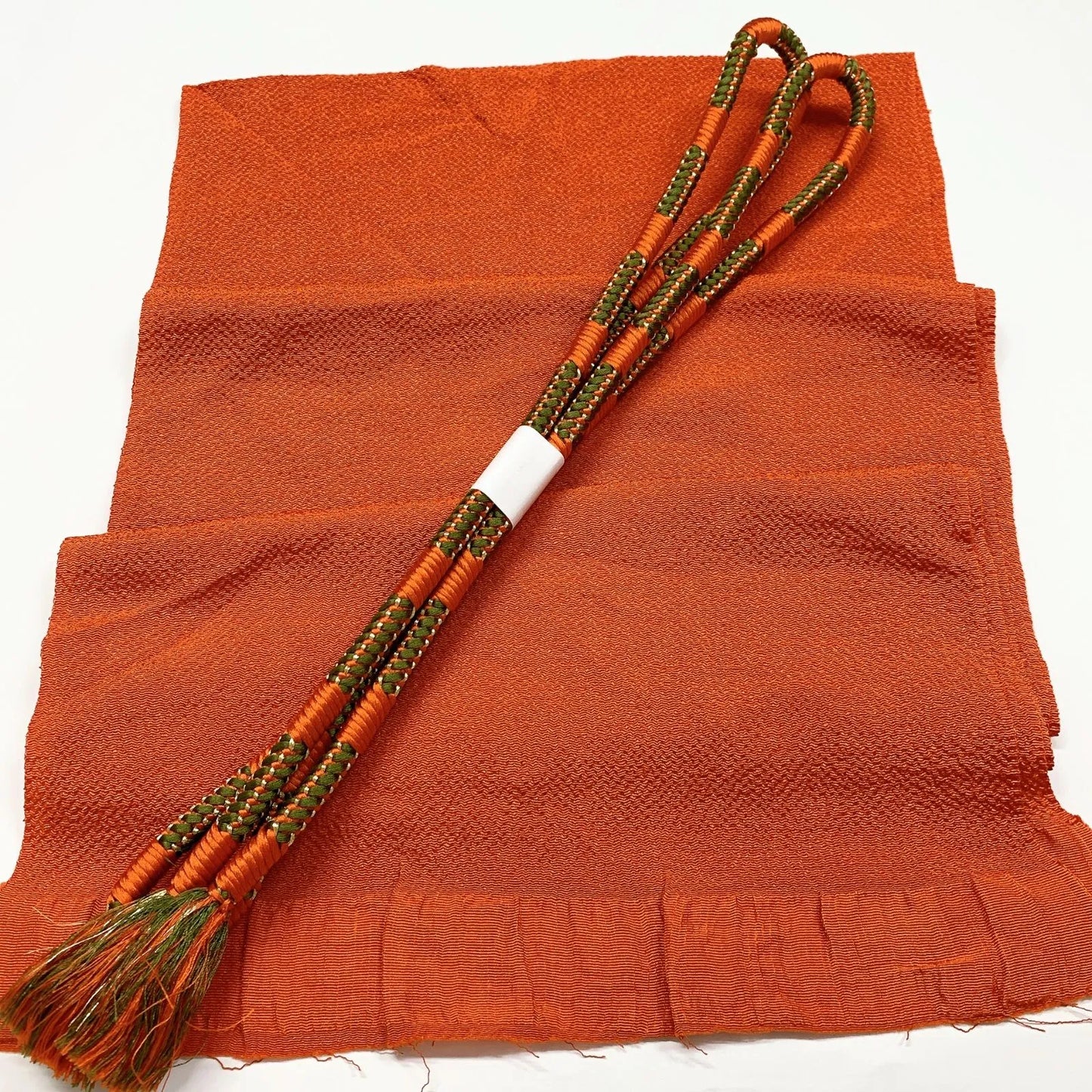 7981# Japanese Kimono Accessory Vintage Obiage and Obijime 2-piece Set Silk