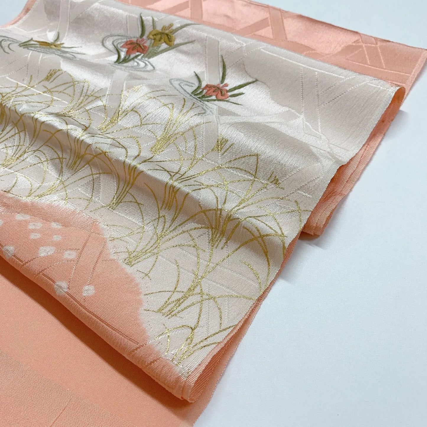 7982# Japanese Kimono Accessory Vintage Obiage and Obijime 2-piece Set Silk