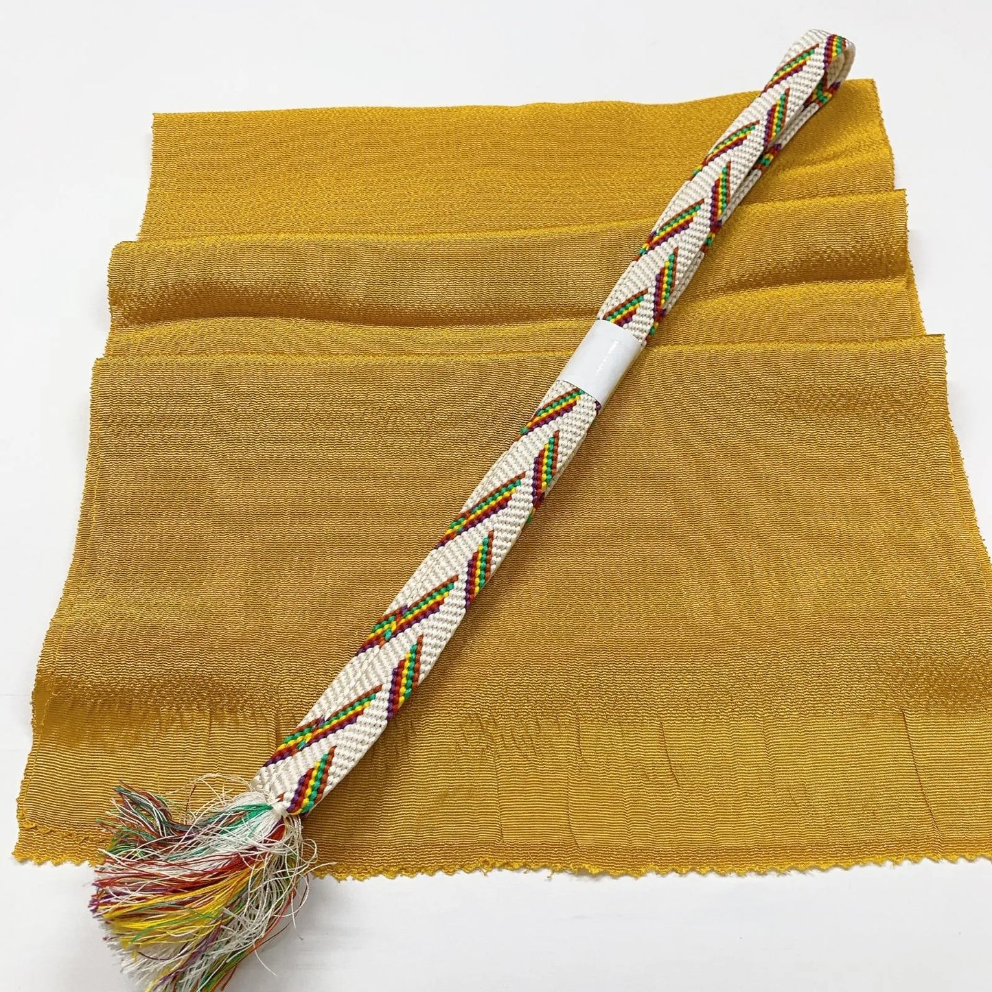 7983# Japanese Kimono Accessory Vintage Obiage and Obijime 2-piece Set Silk