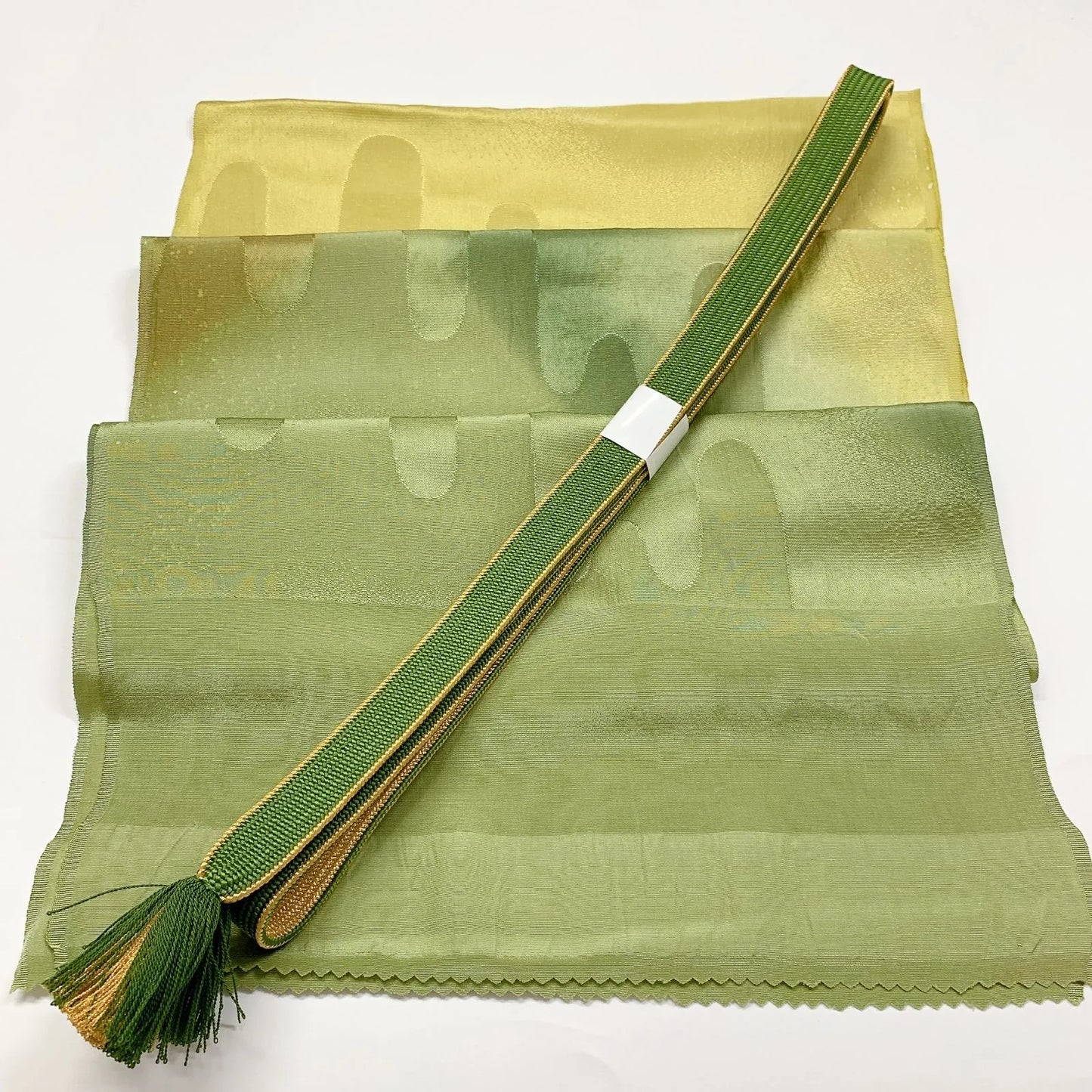 7995# Japanese Kimono Accessory Vintage Obiage and Obijime 2-piece Set Silk