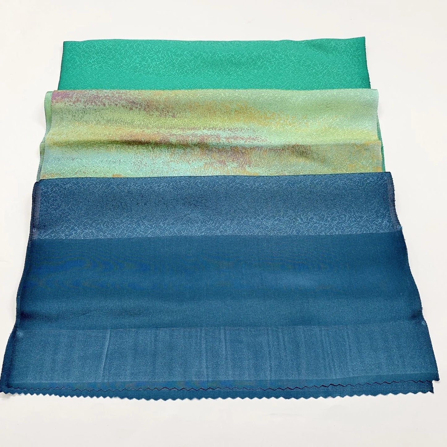 7996# Japanese Kimono Accessory Vintage Obiage and Obijime 2-piece Set Silk
