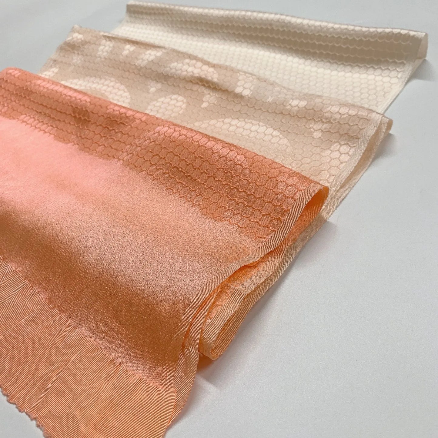 7997# Japanese Kimono Accessory Vintage Obiage and Obijime 2-piece Set Silk