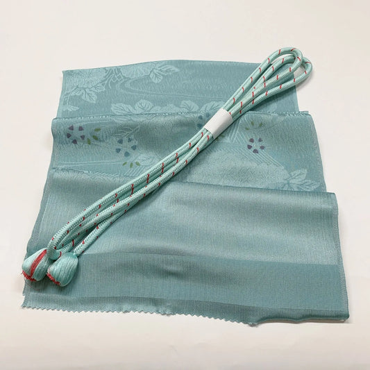 8000# Japanese Kimono Accessory Vintage Obiage and Obijime 2-piece Set Silk
