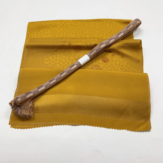 8007# Japanese Kimono Accessory Vintage Obiage and Obijime 2-piece Set Silk