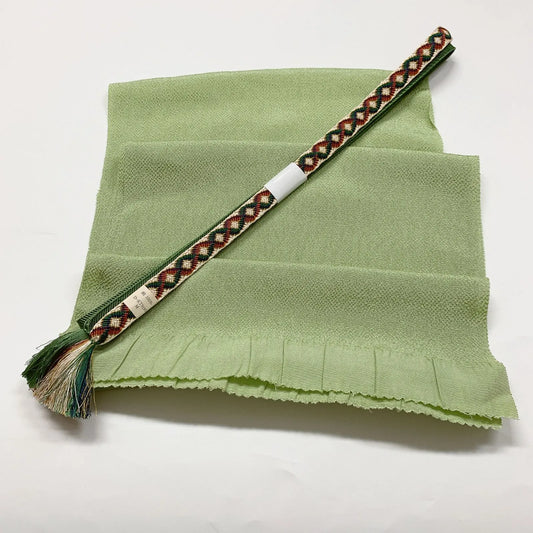 8009# Japanese Kimono Accessory Vintage Obiage and Obijime 2-piece Set Silk
