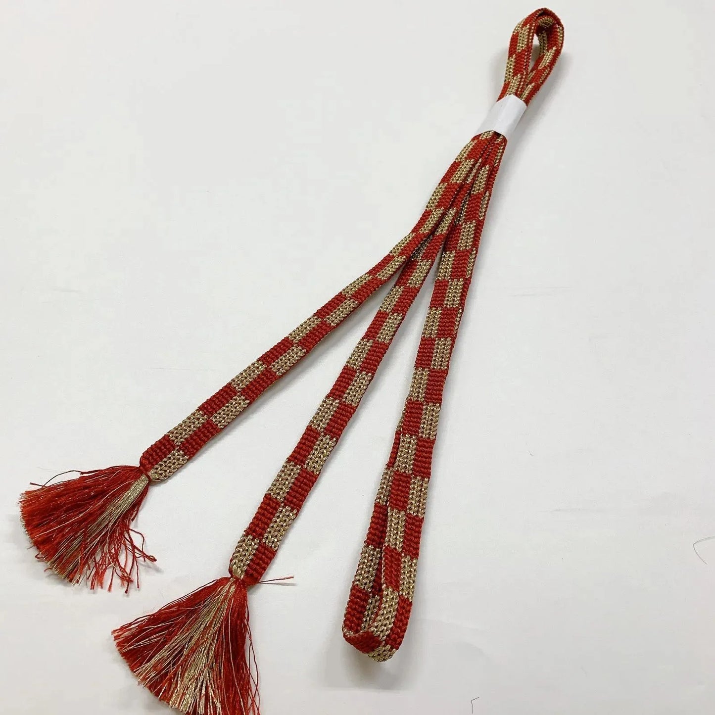 7971# Japanese Kimono Accessory Vintage Obiage and Obijime 2-piece Set Silk