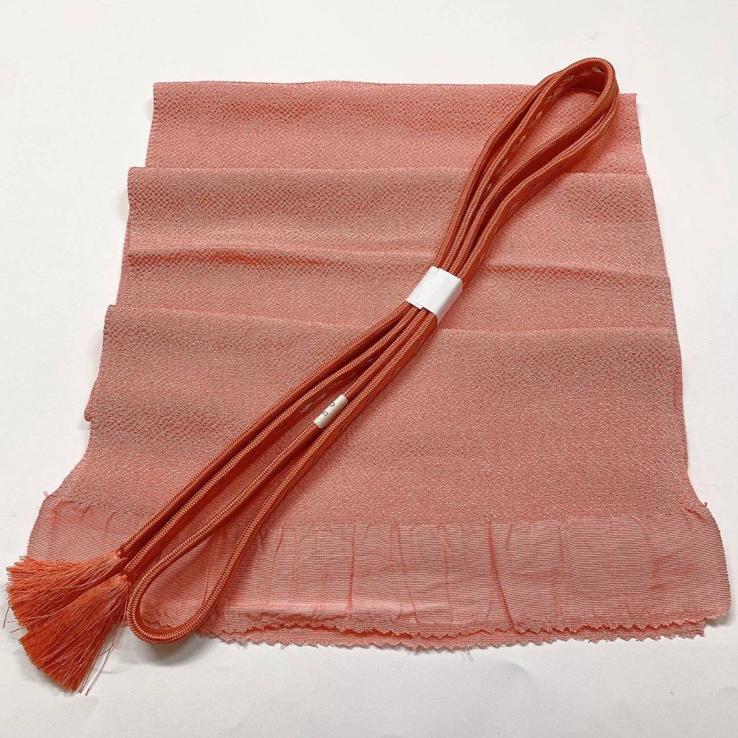 8011# Japanese Kimono Accessory Vintage Obiage and Obijime 2-piece Set Silk
