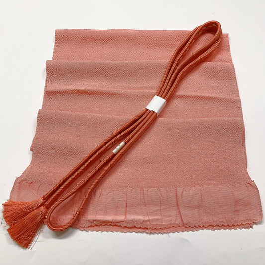 8011# Japanese Kimono Accessory Vintage Obiage and Obijime 2-piece Set Silk