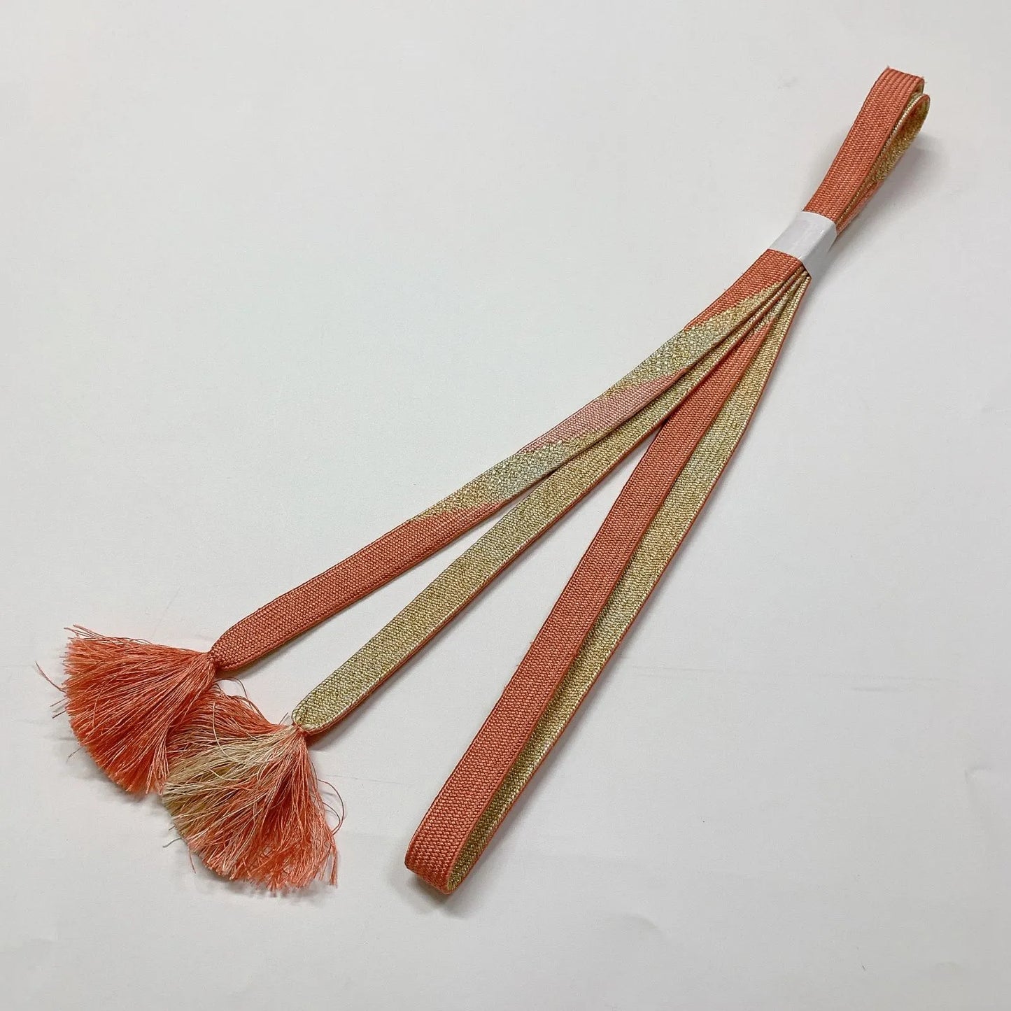 8015# Japanese Kimono Accessory Vintage Obiage and Obijime 2-piece Set Silk