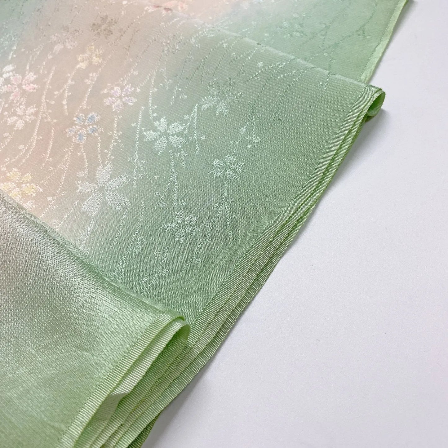 8017# Japanese Kimono Accessory Vintage Obiage and Obijime 2-piece Set Silk