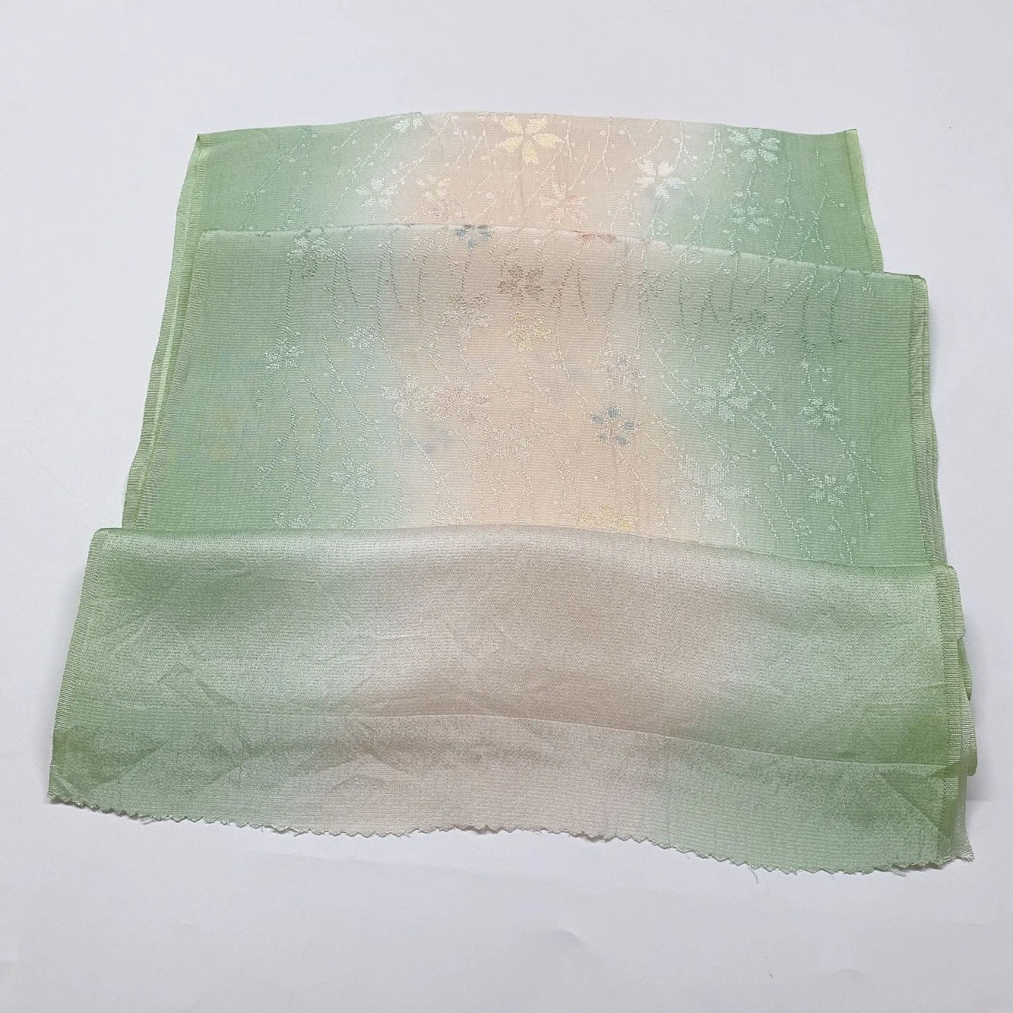8017# Japanese Kimono Accessory Vintage Obiage and Obijime 2-piece Set Silk