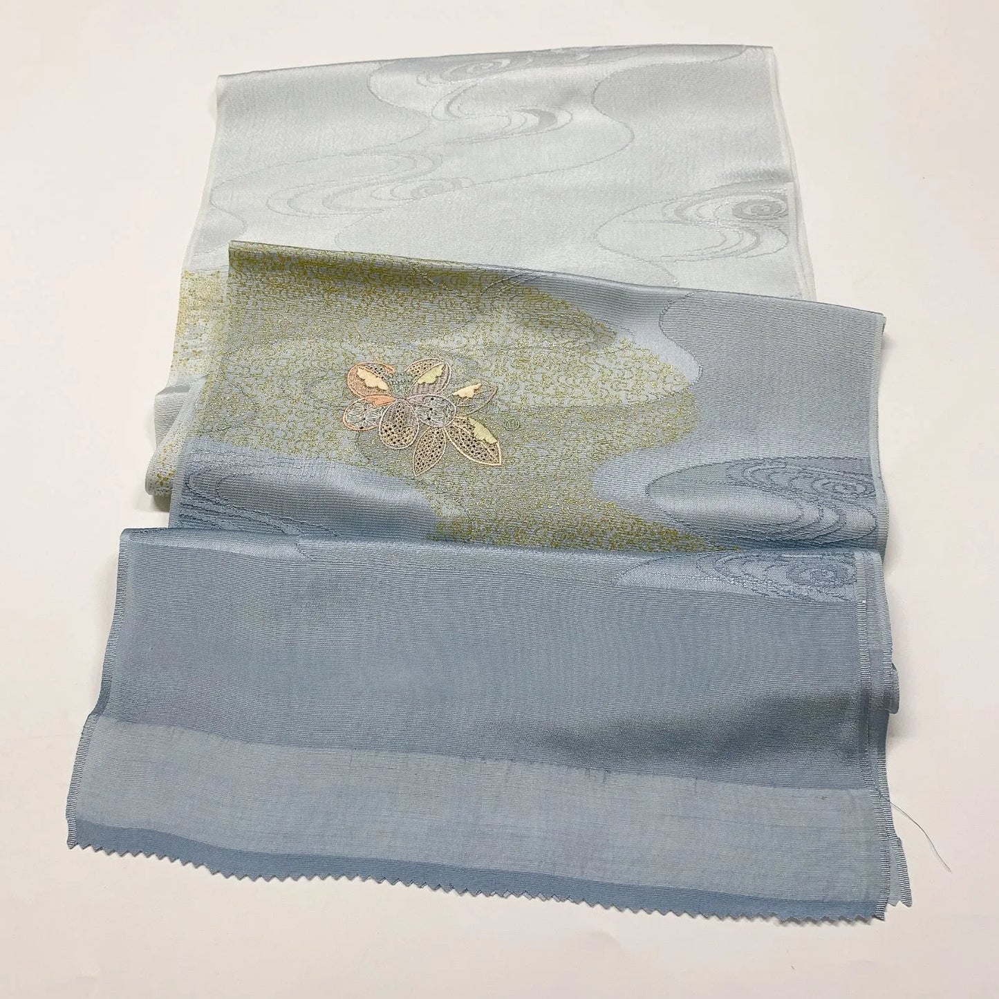 8019# Japanese Kimono Accessory Vintage Obiage and Obijime 2-piece Set Silk